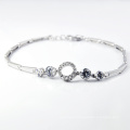 Fashion 925 Silver Micro Pave CZ Stone Bracelet (K-1764. JPG)